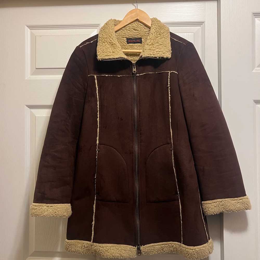 Vintage Tan Shearling Jacket